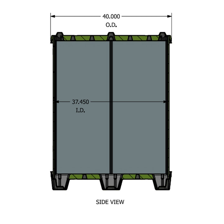 Uni-Pak 40x48x45 Sleeve Pack Container (1 drop door)
