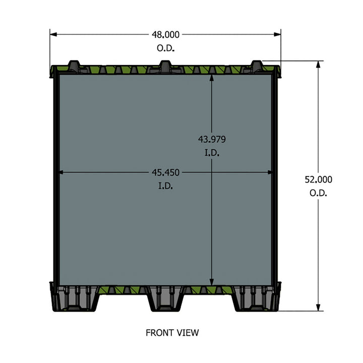 Uni-Pak 40x48x45 Sleeve Pack Container (1 drop door)