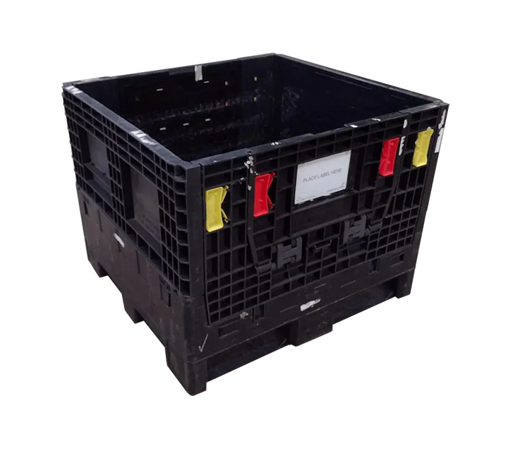 30x32x25 Used Medium-Duty Collapsible Bulk Container (2 Doors)
