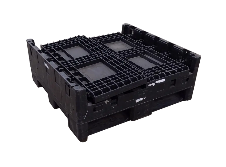 30x32x25 Used Medium-Duty Collapsible Bulk Container (2 Doors)