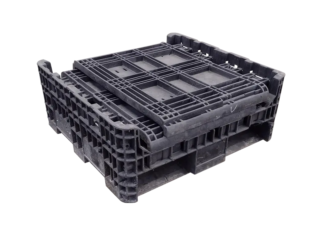 30x32x34 Used Medium-Duty Collapsible Bulk Container (2 Doors)
