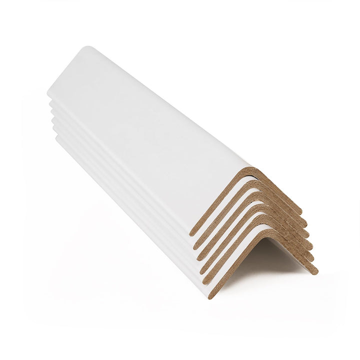 Packaging Cardboard Edge Protectors for Shipping - 2"W x 2"D x 48"L,White, 50/Pack
