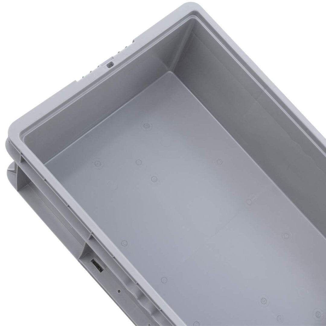 Buckhorn SW241507F101000 Plastic Straight Wall Storage Container Tote, (24-Inch x 15-Inch x 7-1/2-Inch), light grey