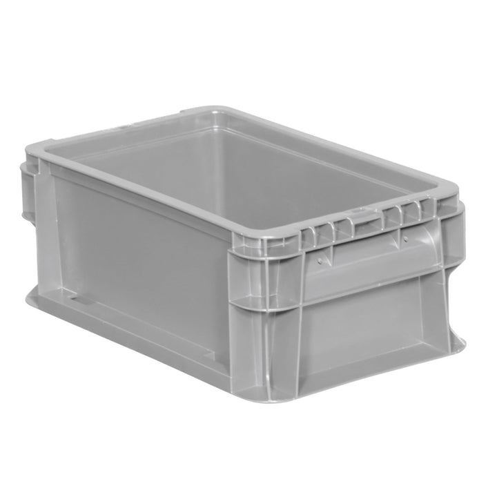 Buckhorn SW120705F101000 Plastic Straight Wall Storage Container Tote, (12-Inch x 7-Inch x 5-Inch), Light Gray