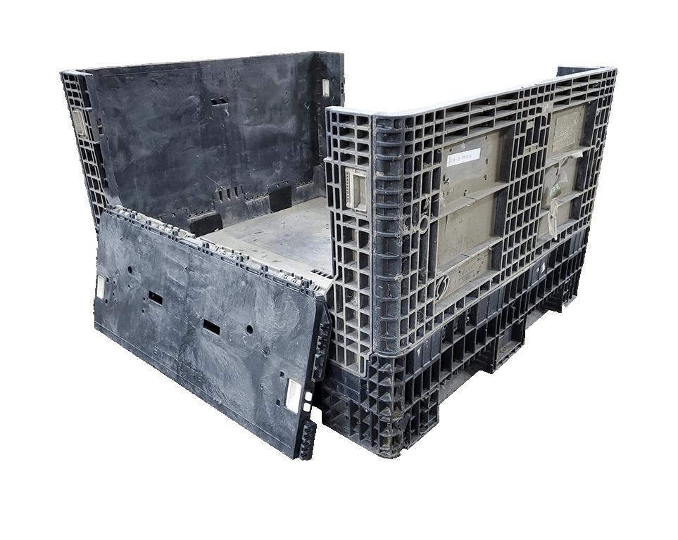 57 x 48 x 34 Used Extended Length Collapsible Bulk Container