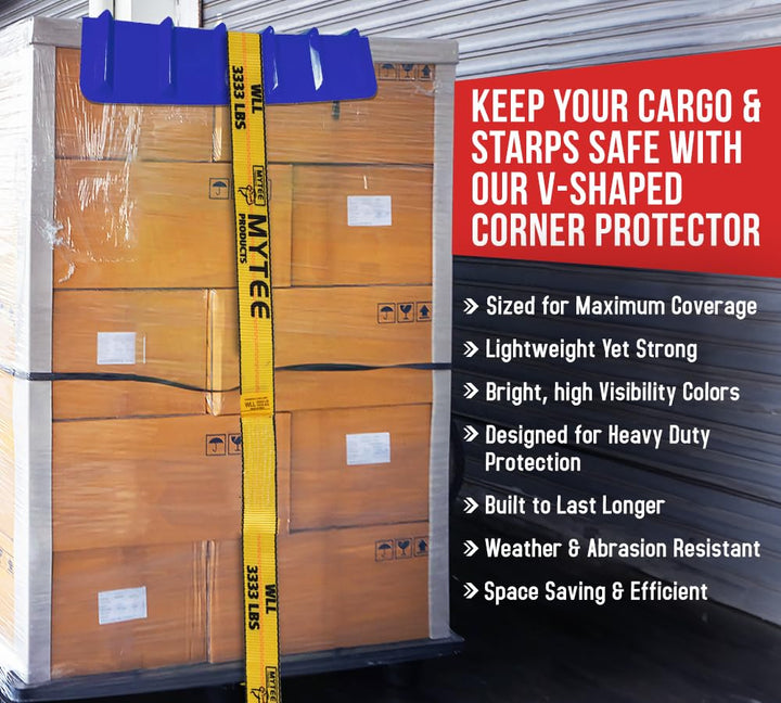 10 Pack Blue Flatbed Edge Protectors - 8" x 8" x 36"