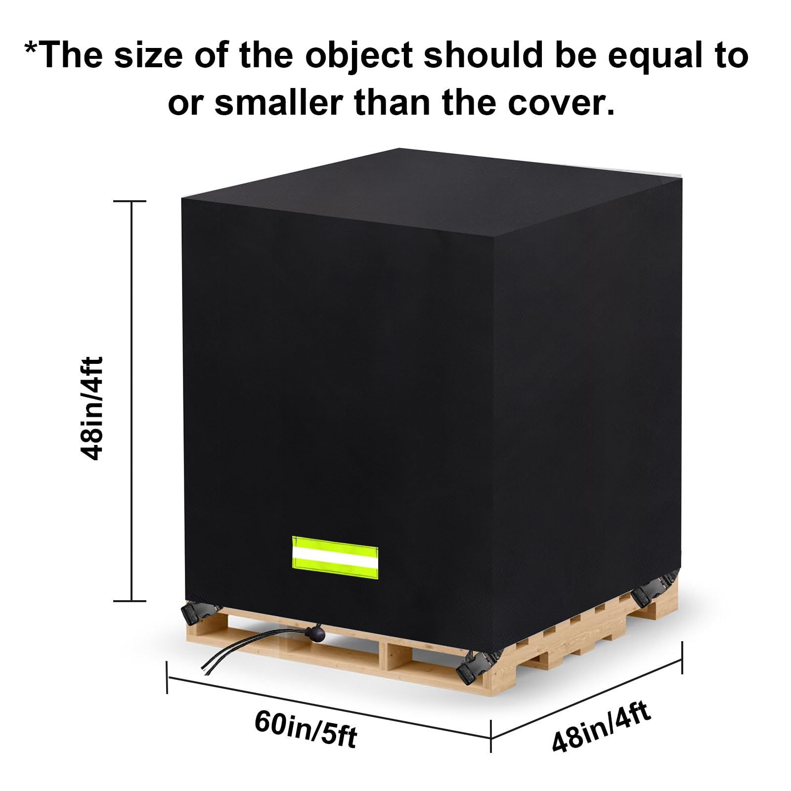 Heavy-Duty Waterproof Pallet Cover - 420D Oxford With Zipper For 60x48x48 Pallets