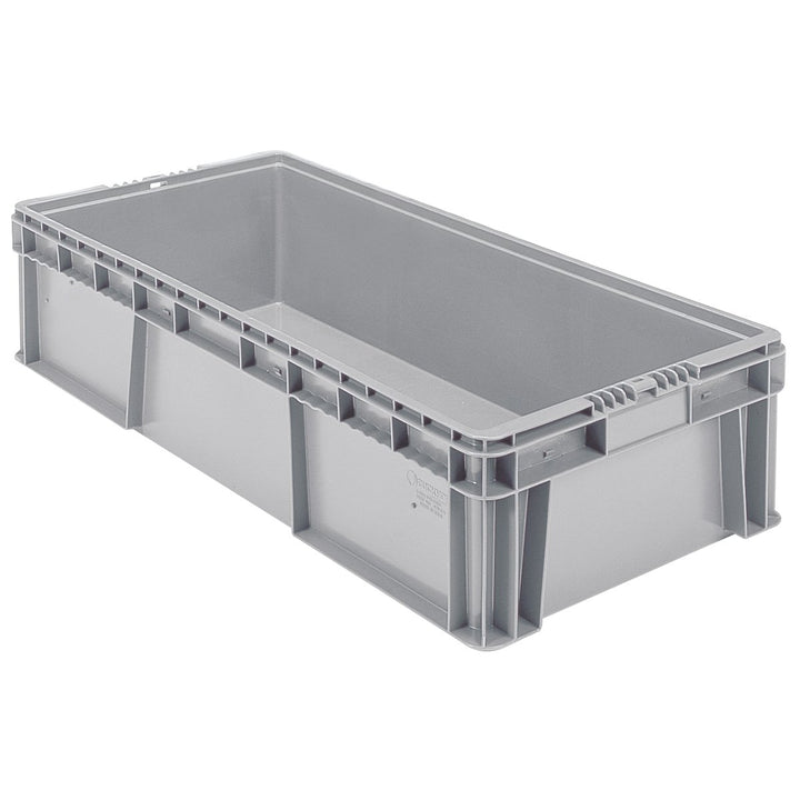 Buckhorn SW3215080201000 Plastic Straight Wall Storage Container Tote, (32-Inch x 15-Inch x 7-1/2-Inch), light grey