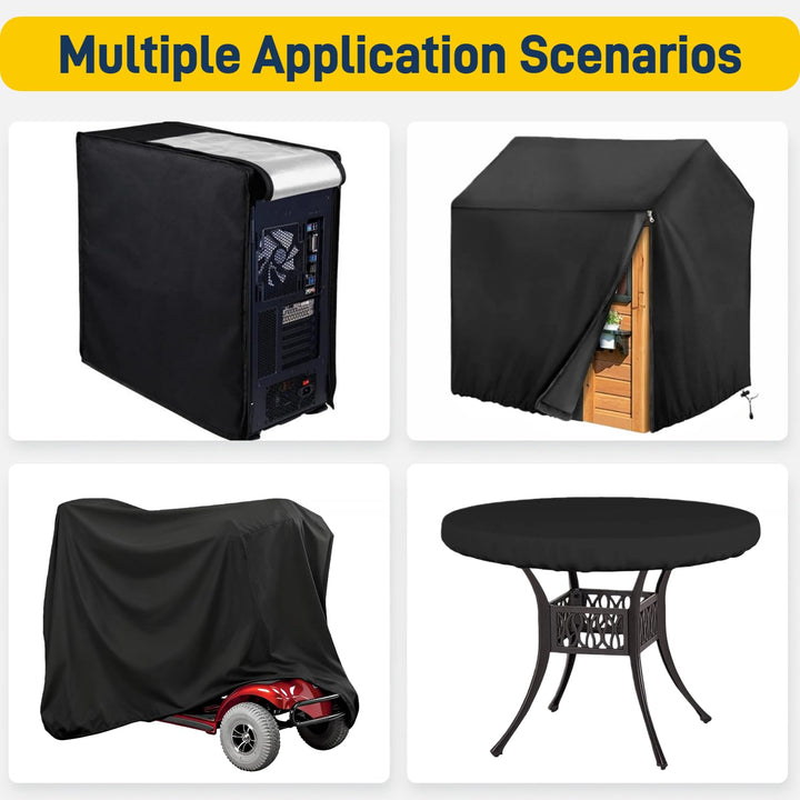 Custom Size Dust Cover, Tailor-made to Measure Heavy Duty 600D Waterproof Storage Cover, Bespoke Odd Shaped Protective Cover Fitted for Printer, Patio Furniture, Equipment, Appliance, Outdoor AC Units