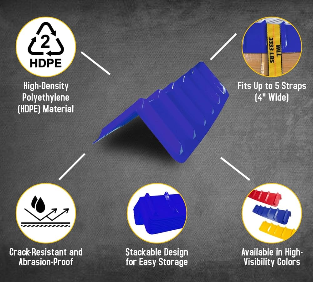 10 Pack Blue Flatbed Edge Protectors - 8" x 8" x 36"