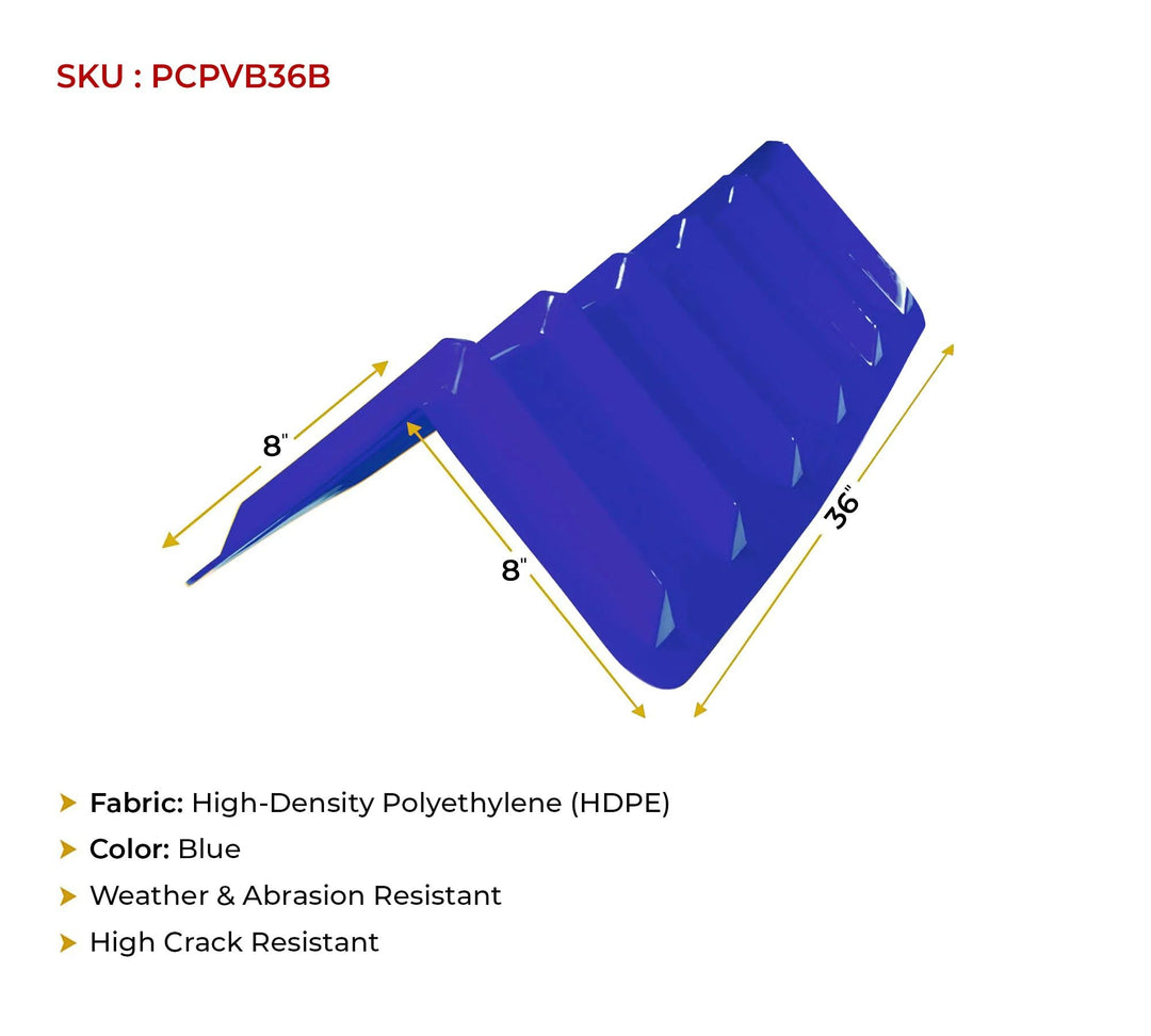 10 Pack Blue Flatbed Edge Protectors - 8" x 8" x 36"