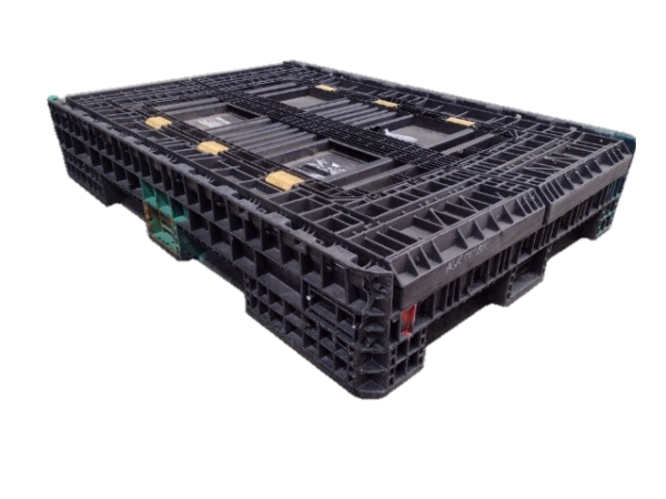 70 x 48 x 34 Used Extended Length Collapsible Bulk Container - collapsed flat for return shipping
