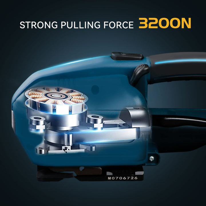 Electric Strapping Machine with LCD Screen Tool Portable Baler for 1/2-5/8 in PP PET Straps