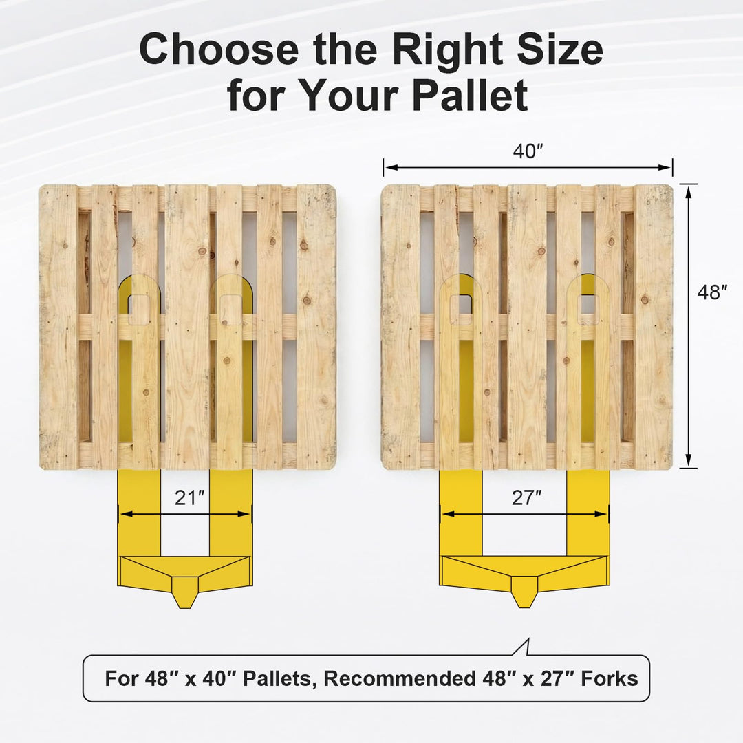 APOLLOLIFT Pallet Jack Truck, 5500lbs Capacity 21" W x 48" L Forks Manual Standard Duty Pallet Truck for Warehouse-Nylon Wheels