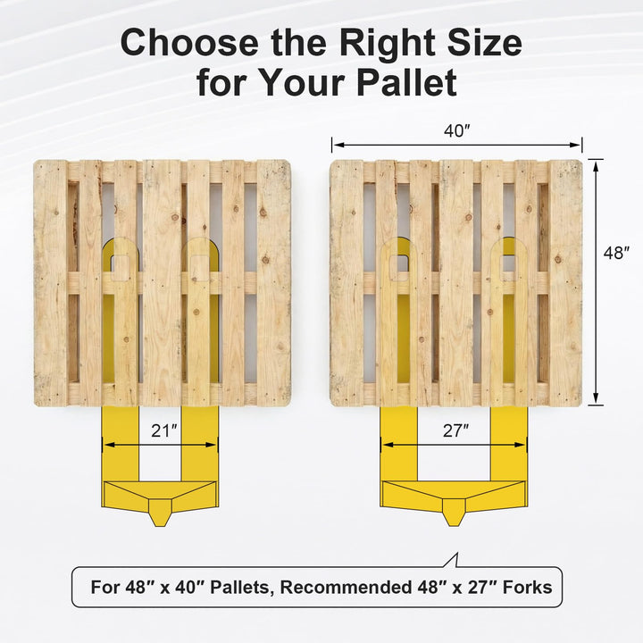 APOLLOLIFT Pallet Jack Truck, 5500lbs Capacity 21" W x 48" L Forks Manual Standard Duty Pallet Truck for Warehouse-Nylon Wheels