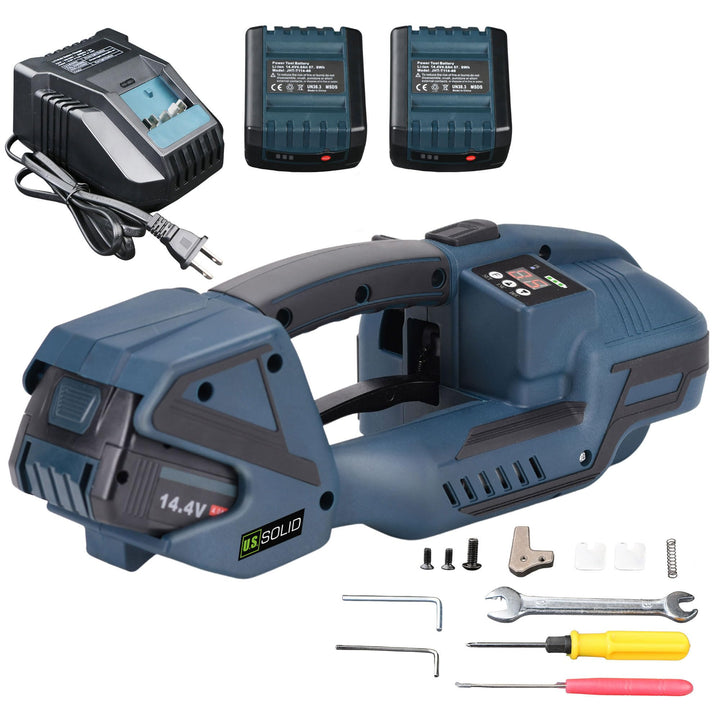 Electric Strapping Machine with LCD Screen Tool Portable Baler for 1/2-5/8 in PP PET Straps