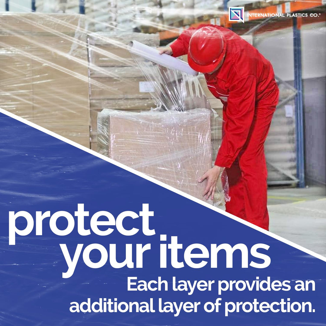 18" Stretch Film/Wrap 1500 feet 7 Layers 80 Gauge Industrial Strength up to 800% Stretch 20 Microns, Box of 4