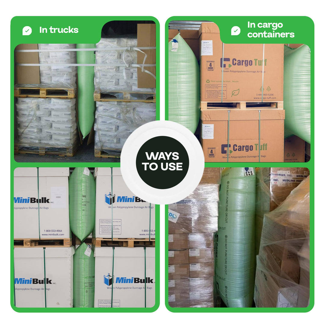 36" x 84" Dunnage Airbags, Woven Polypropylene, Level 1 (Pack of 1)