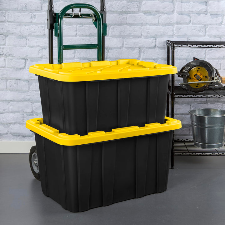 6-Pack Plastic Storage Container Bins with Lids, 17 Gallon