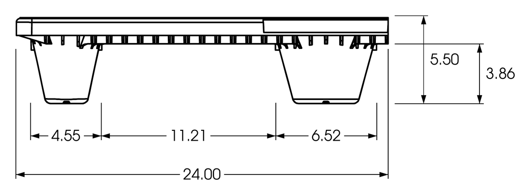 48x24 Nestable Plastic Pallet – Xtreme® Series