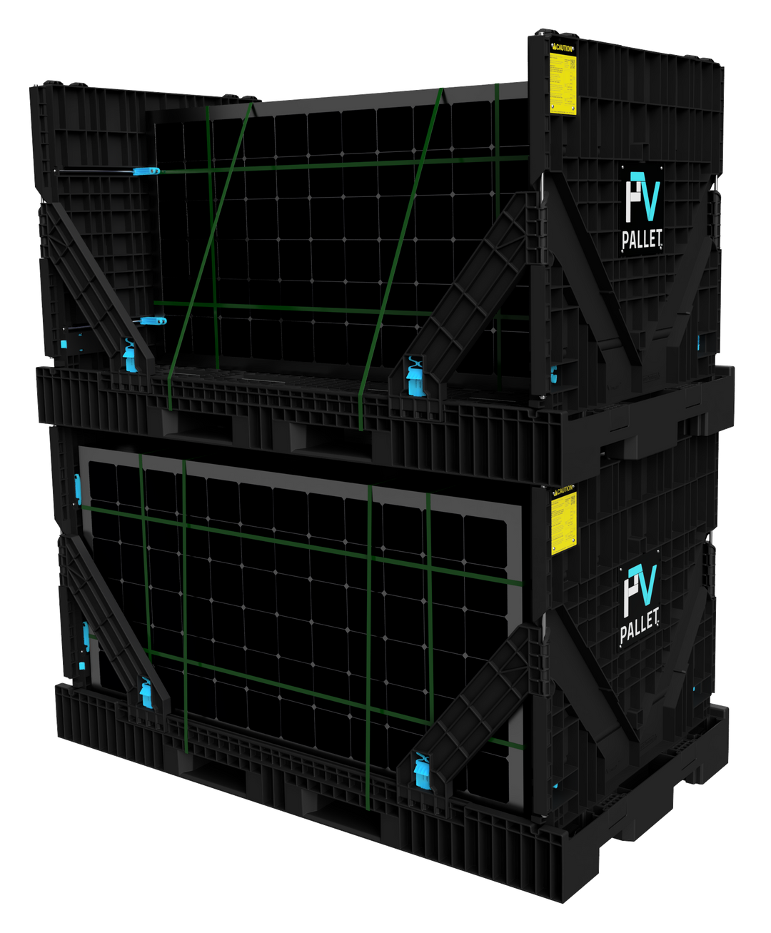 48x96 Industrial Plastic Pallet with Adjustable Sidewalls