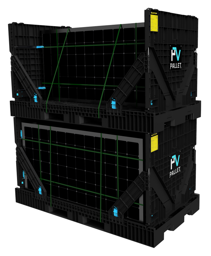 48x96 Industrial Plastic Pallet with Adjustable Sidewalls